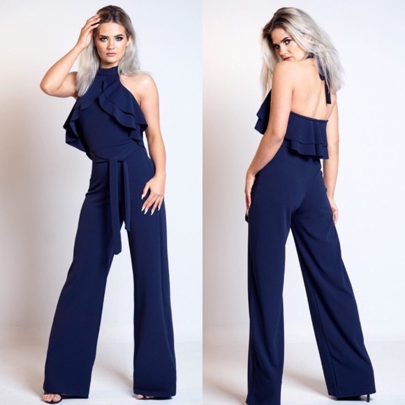 amirah Pants - Saskia Chocker Frill Jumpsuit
